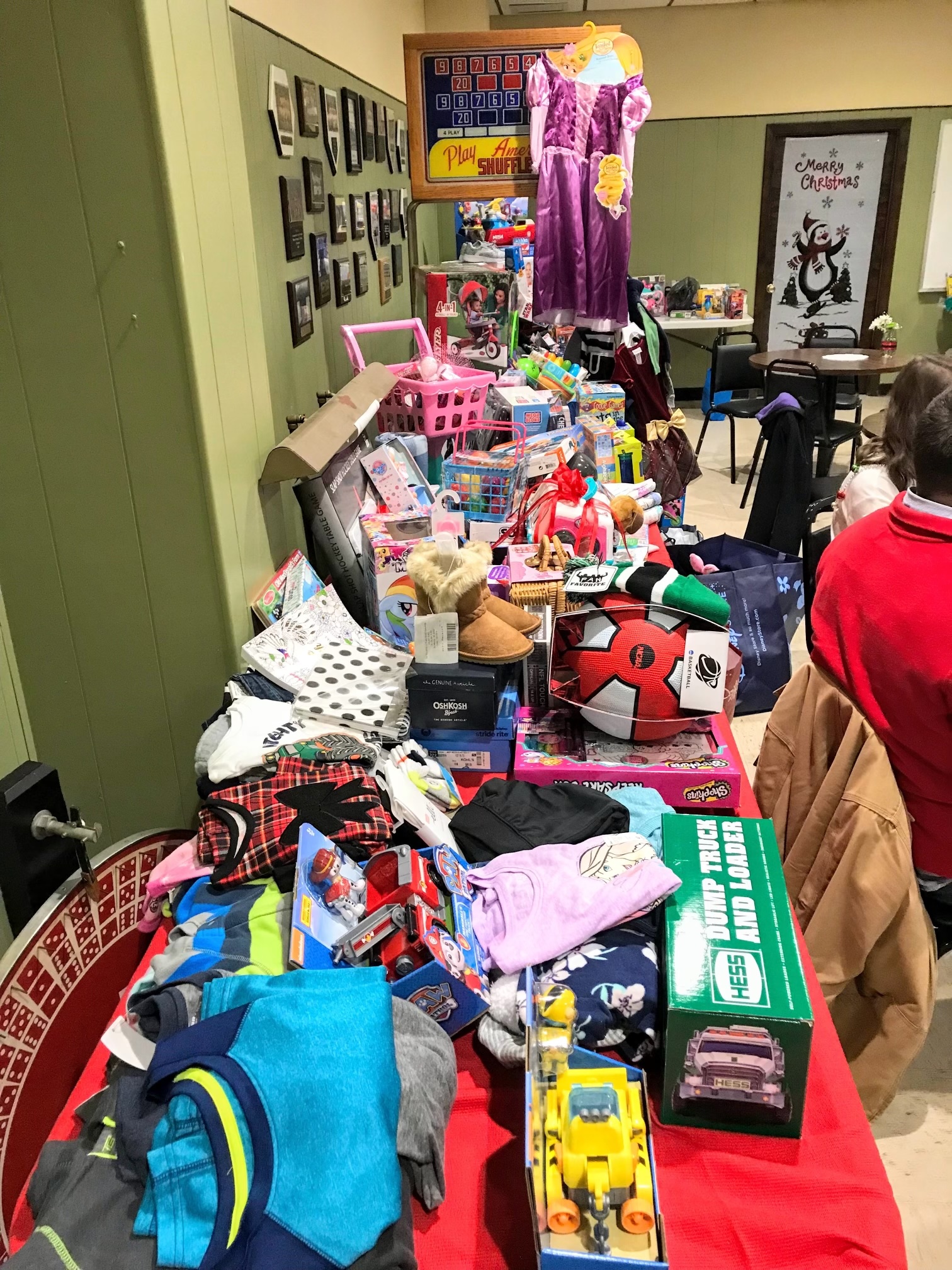 Collection of donated Christmas gifts